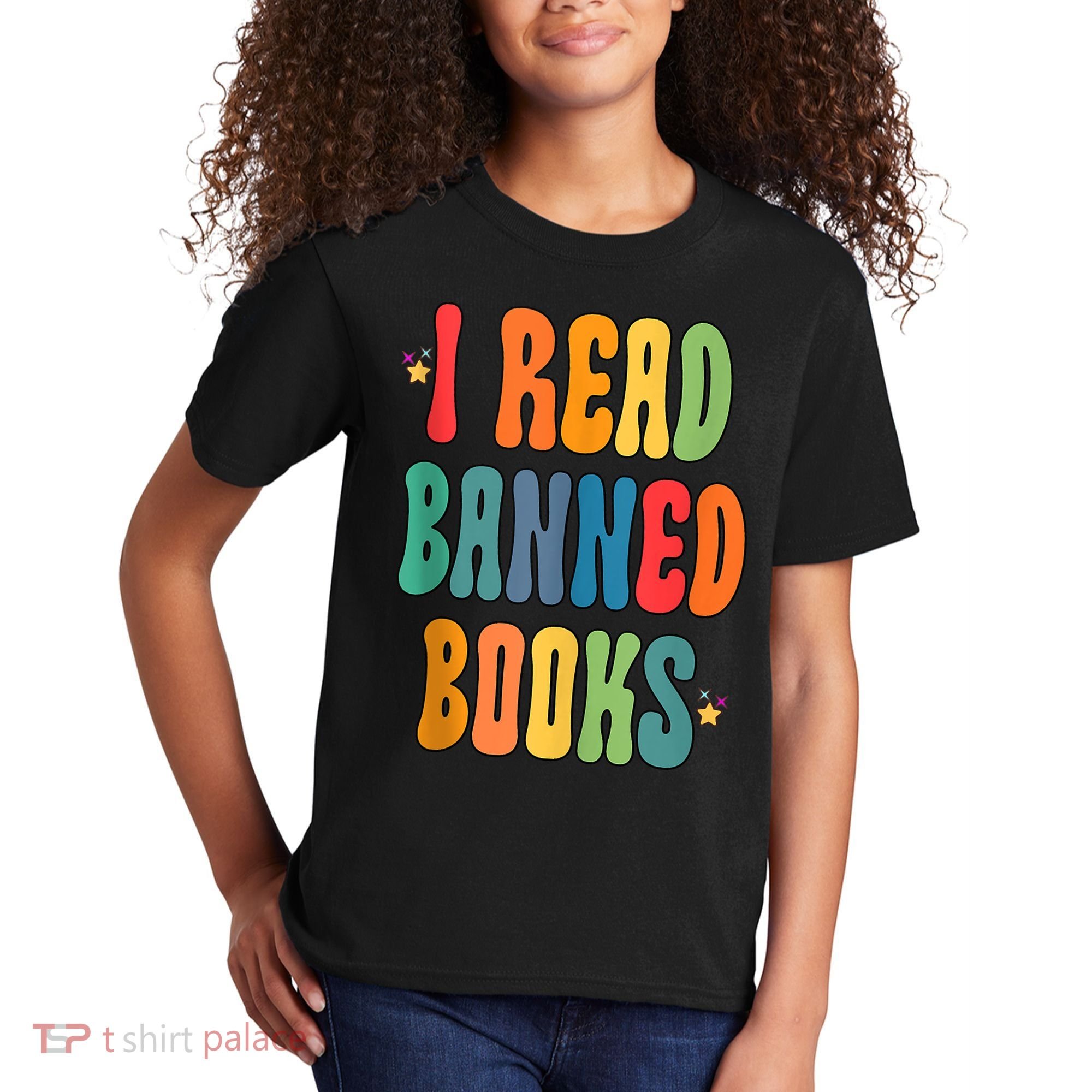 Groovy I Read Banned Books Librarian Reader Bookworm Kids T-Shirt