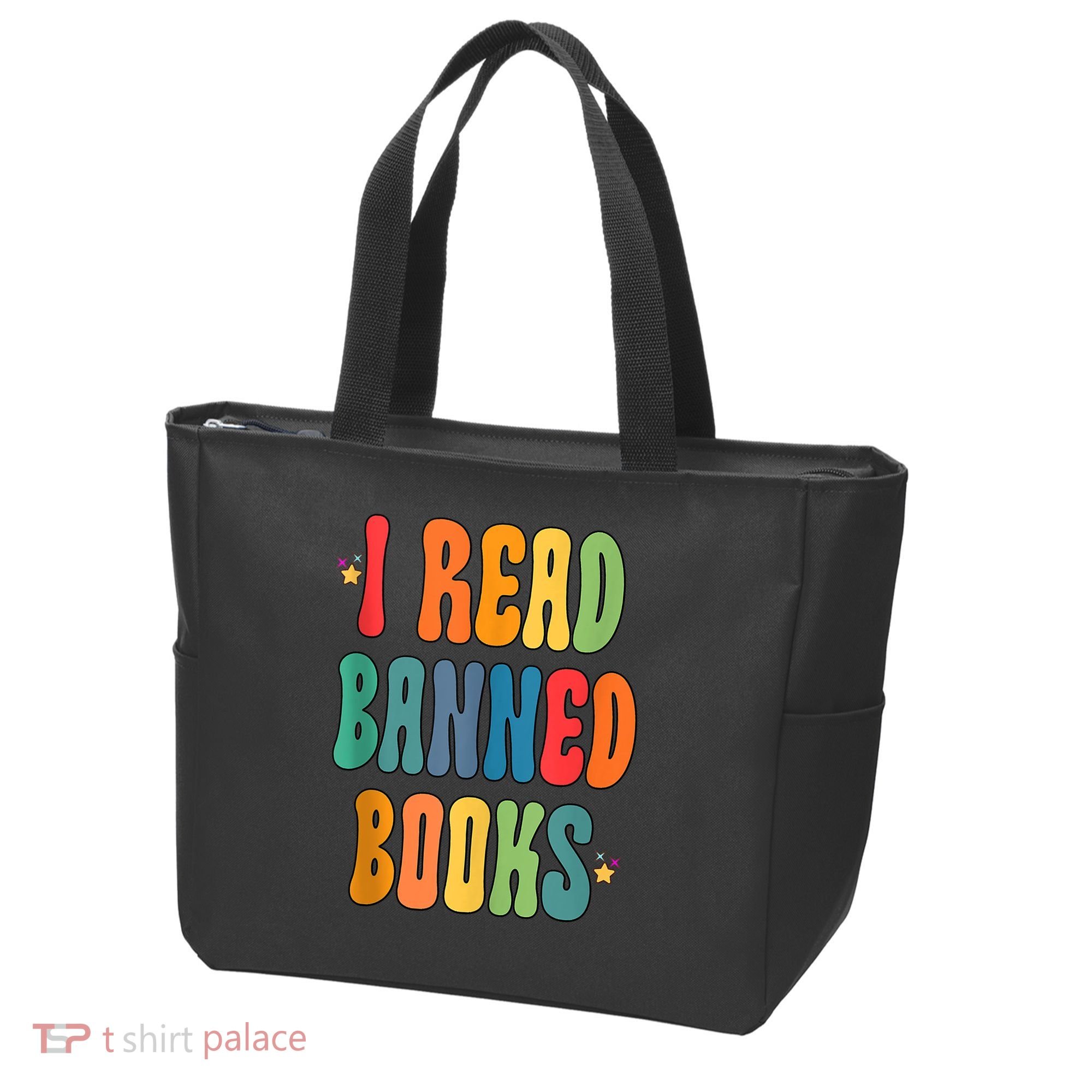 Groovy I Read Banned Books Librarian Reader Bookworm Tote Bag