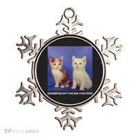 Gaslighting Isnt Real You Crazy B.I.T.C.H Funny Cat Lover Ornament thumb 0