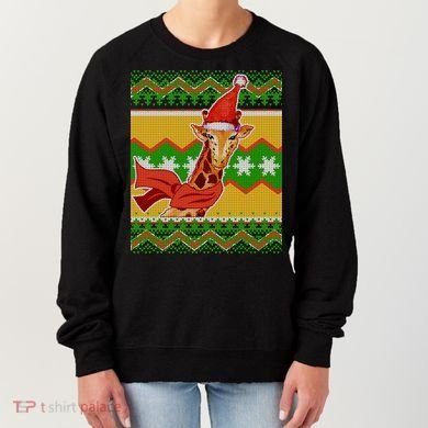 Giraffe Ugly Christmas Women's Sweatshirt