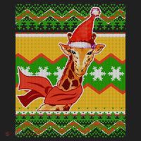 Giraffe Ugly Christmas Women's Sweatshirt thumb 2
