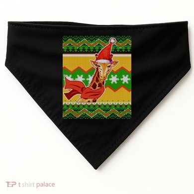 Giraffe Ugly Christmas USA-Made Doggie Bandana