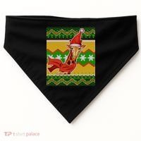 Giraffe Ugly Christmas USA-Made Doggie Bandana thumb 0