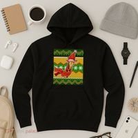 Giraffe Ugly Christmas Hoodie thumb 3