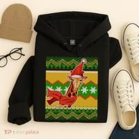 Giraffe Ugly Christmas Hoodie thumb 4
