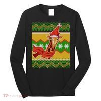 Giraffe Ugly Christmas Long Sleeve Shirt thumb 0