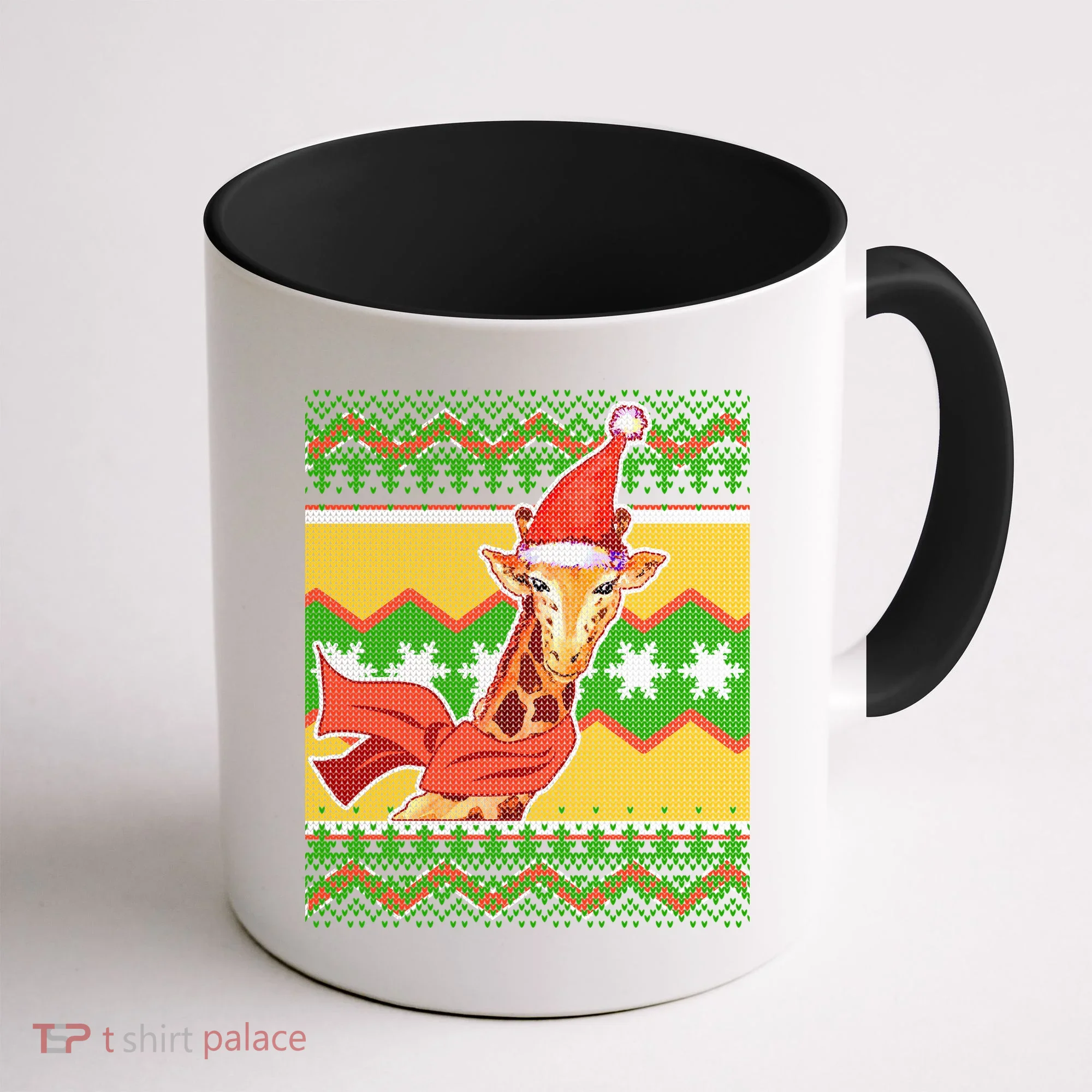 Giraffe Ugly Christmas Coffee Mug