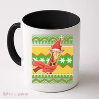 Giraffe Ugly Christmas Coffee Mug thumb 0