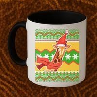 Giraffe Ugly Christmas Coffee Mug thumb 2
