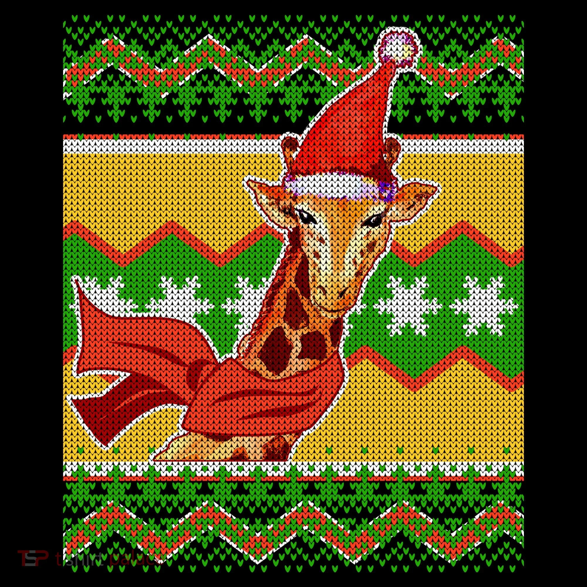 Giraffe Ugly Christmas Coffee Mug