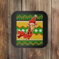 Giraffe Ugly Christmas Coaster thumb 0
