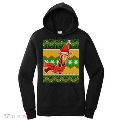 Giraffe Ugly Christmas Women's Hoodie