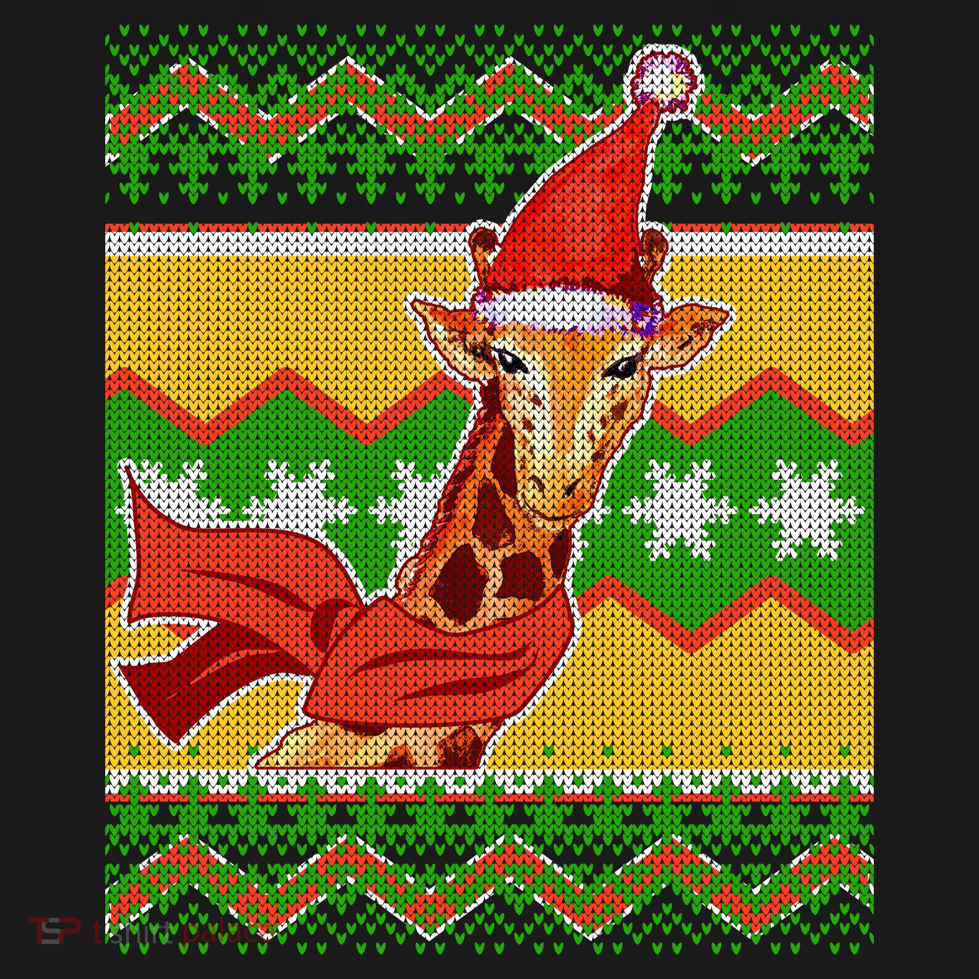 Giraffe Ugly Christmas Mousepad