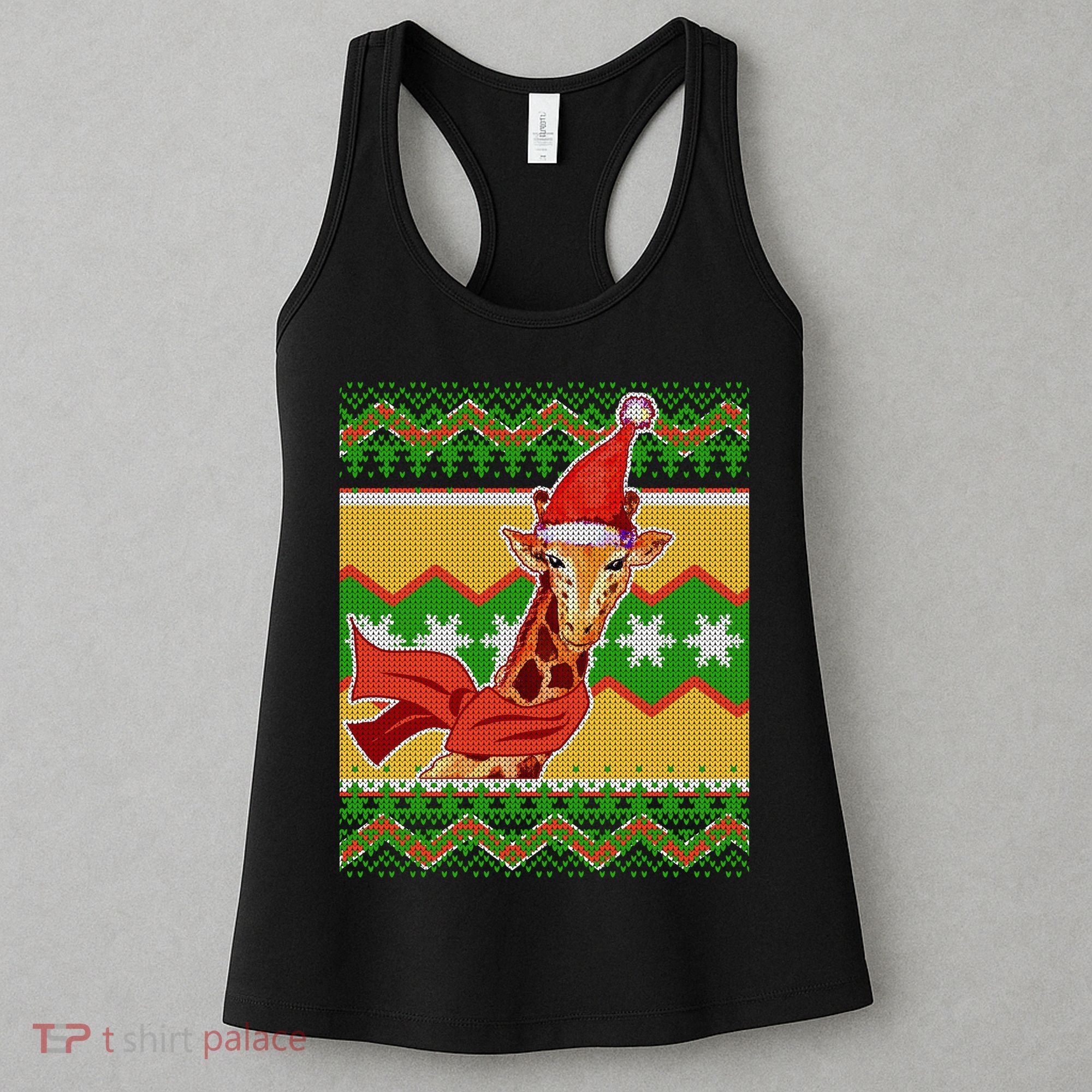 Giraffe Ugly Christmas Women's Tank Top
