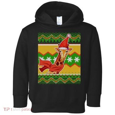 Giraffe Ugly Christmas Toddler Hoodie