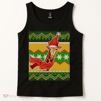 Giraffe Ugly Christmas Tank Top thumb 2