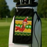 Giraffe Ugly Christmas Golf Towel thumb 2