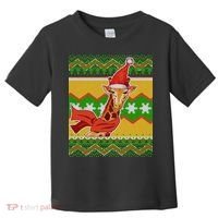 Giraffe Ugly Christmas Toddler T-Shirt thumb 0