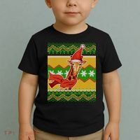 Giraffe Ugly Christmas Toddler T-Shirt thumb 2