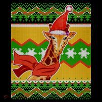 Giraffe Ugly Christmas Women's Long Sleeve Shirt thumb 2