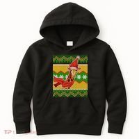 Giraffe Ugly Christmas Kids Hoodie thumb 0