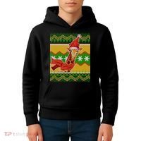 Giraffe Ugly Christmas Kids Hoodie thumb 4
