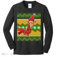 Giraffe Ugly Christmas Kids Long Sleeve Shirt thumb 0
