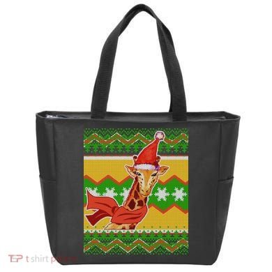 Giraffe Ugly Christmas Tote Bag