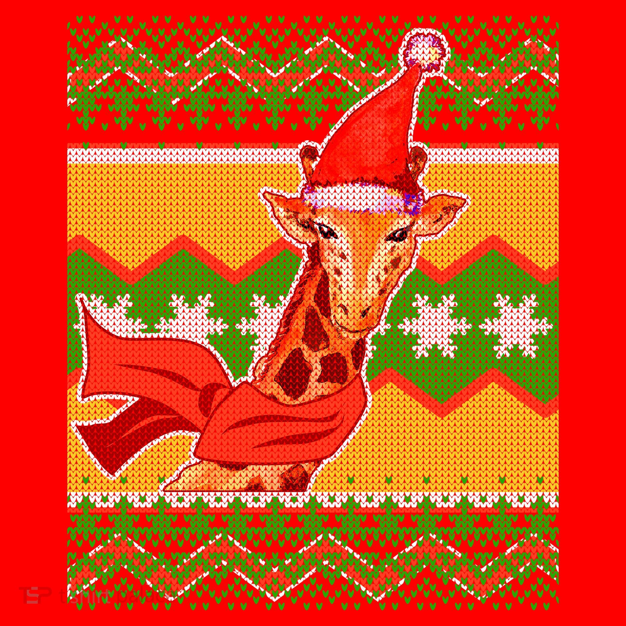 Giraffe Ugly Christmas Santa Hat