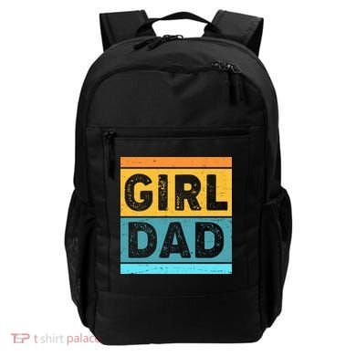 Girl Dad Distressed Color Block Backpack