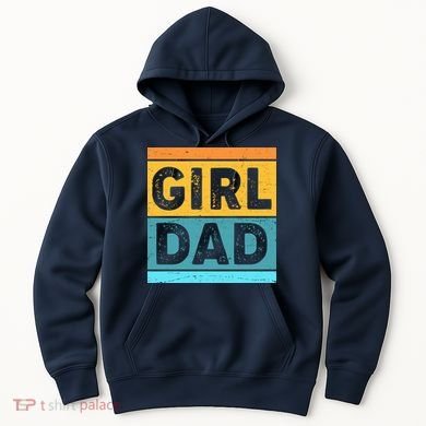 Girl Dad Distressed Color Block Hoodie