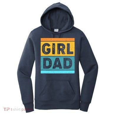 Girl Dad Distressed Color Block Women's Hoodie