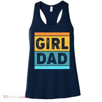 Girl Dad Distressed Color Block Women's Tank Top