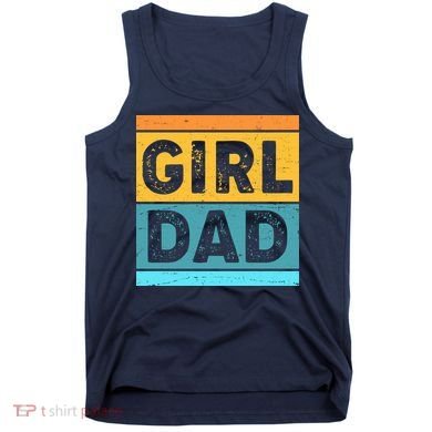 Girl Dad Distressed Color Block Tank Top