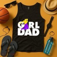 Girl Dad Dunking Tribute Tank Top thumb 4