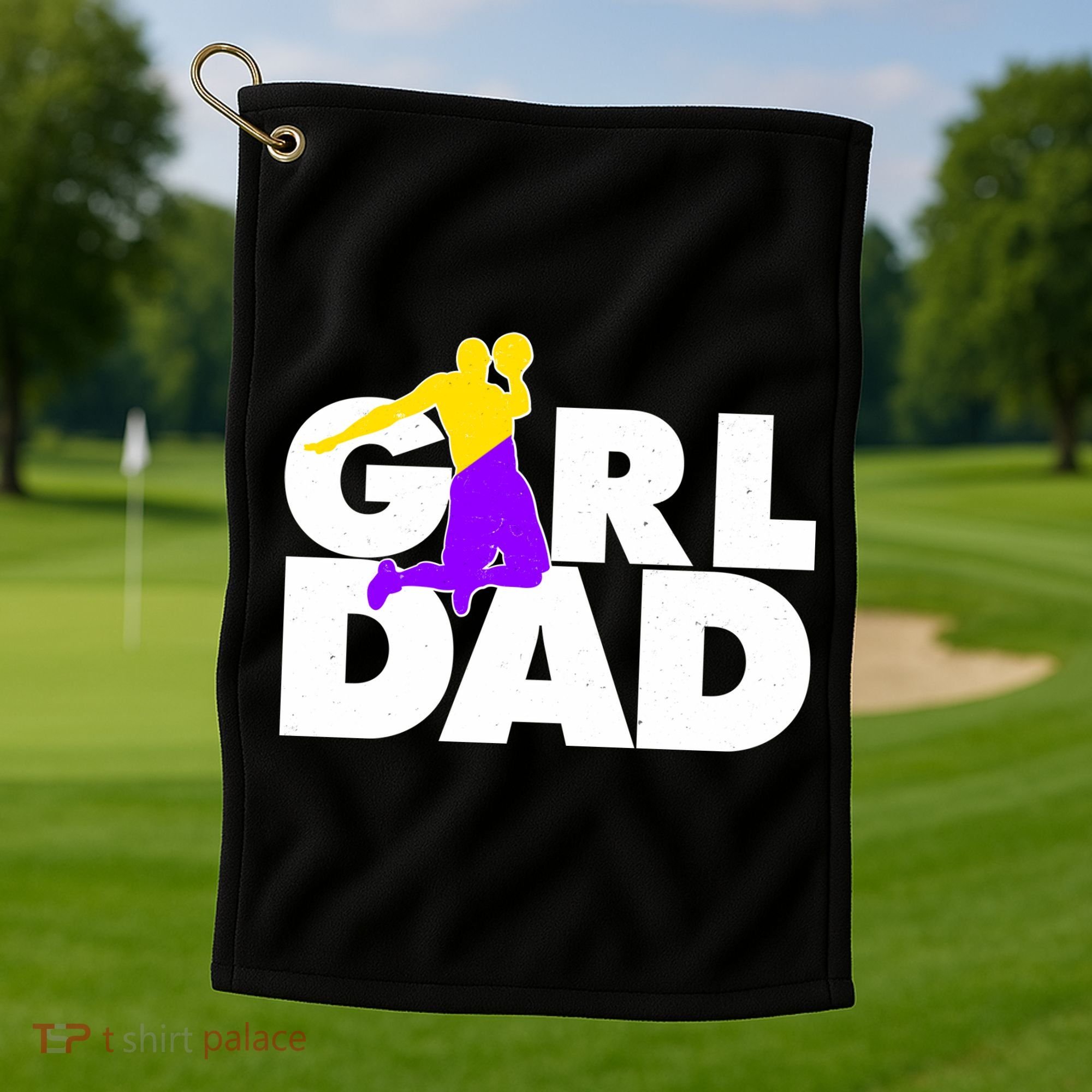 Girl Dad Dunking Tribute Golf Towel