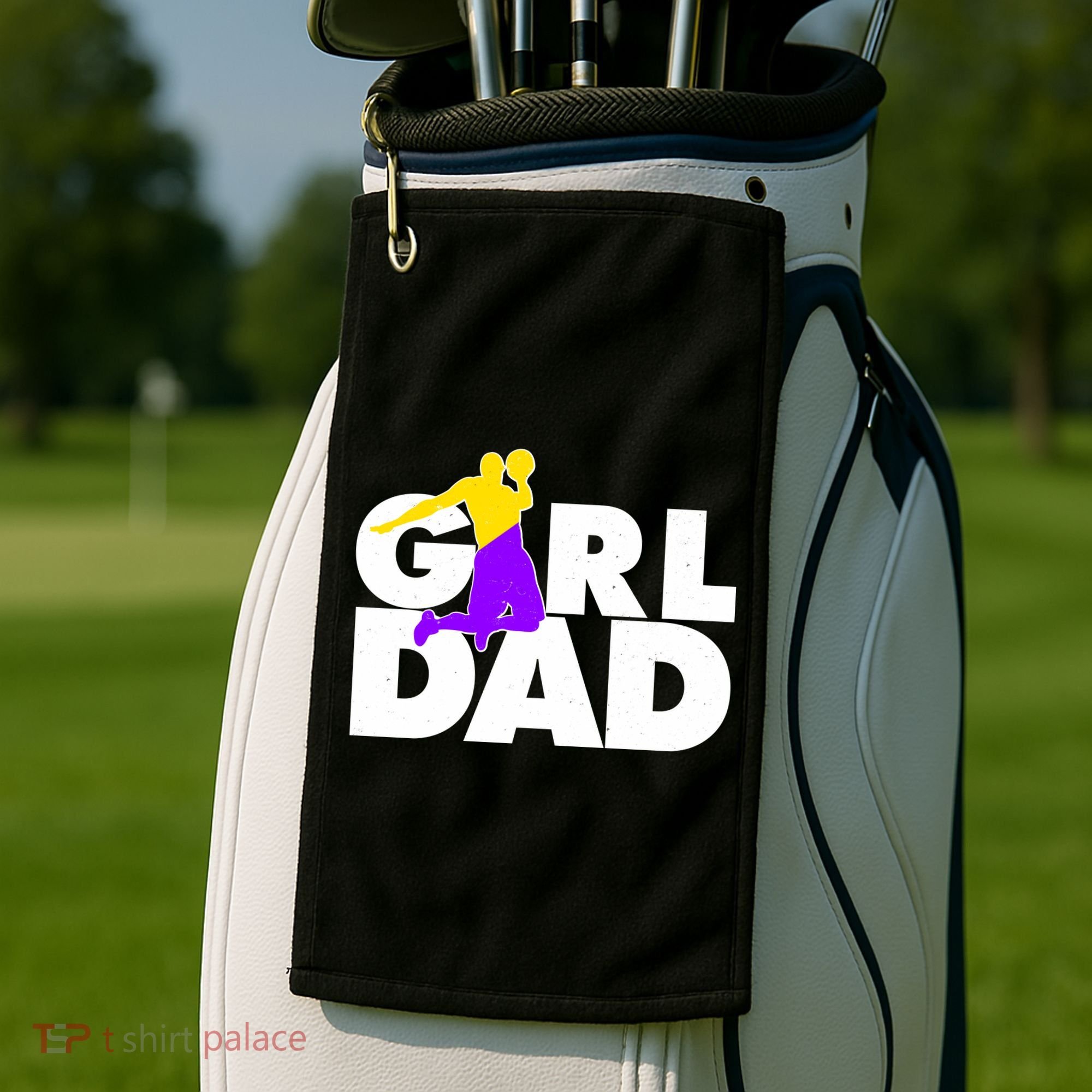 Girl Dad Dunking Tribute Golf Towel