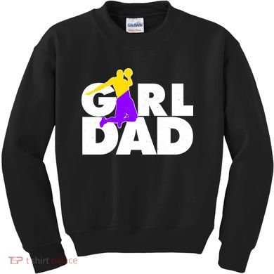 Girl Dad Dunking Tribute Kids Sweatshirt