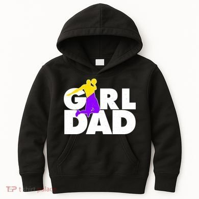Girl Dad Dunking Tribute Kids Hoodie