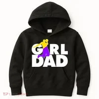 Girl Dad Dunking Tribute Kids Hoodie thumb 0