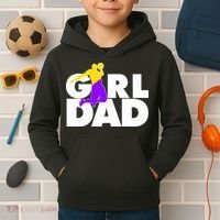 Girl Dad Dunking Tribute Kids Hoodie thumb 2