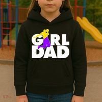 Girl Dad Dunking Tribute Kids Hoodie thumb 3