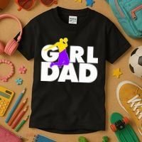 Girl Dad Dunking Tribute Kids T-Shirt thumb 3