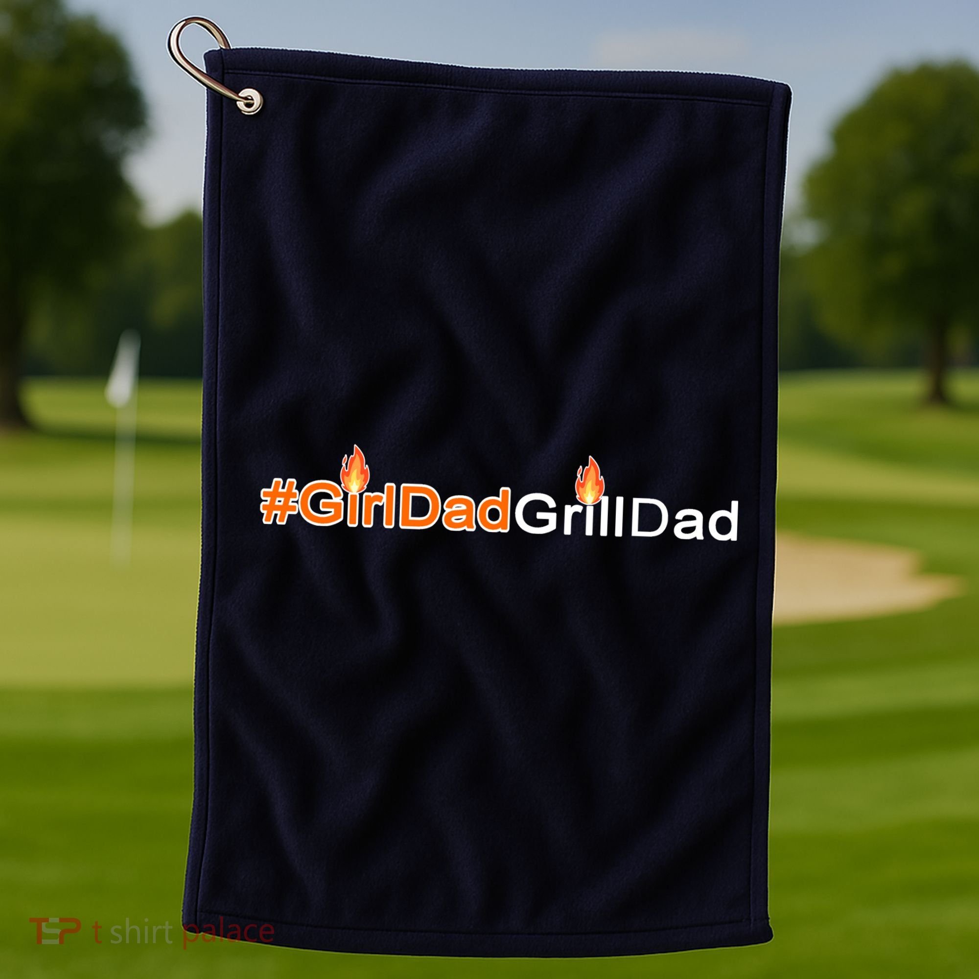 Girl Dad Grill Dad Golf Towel