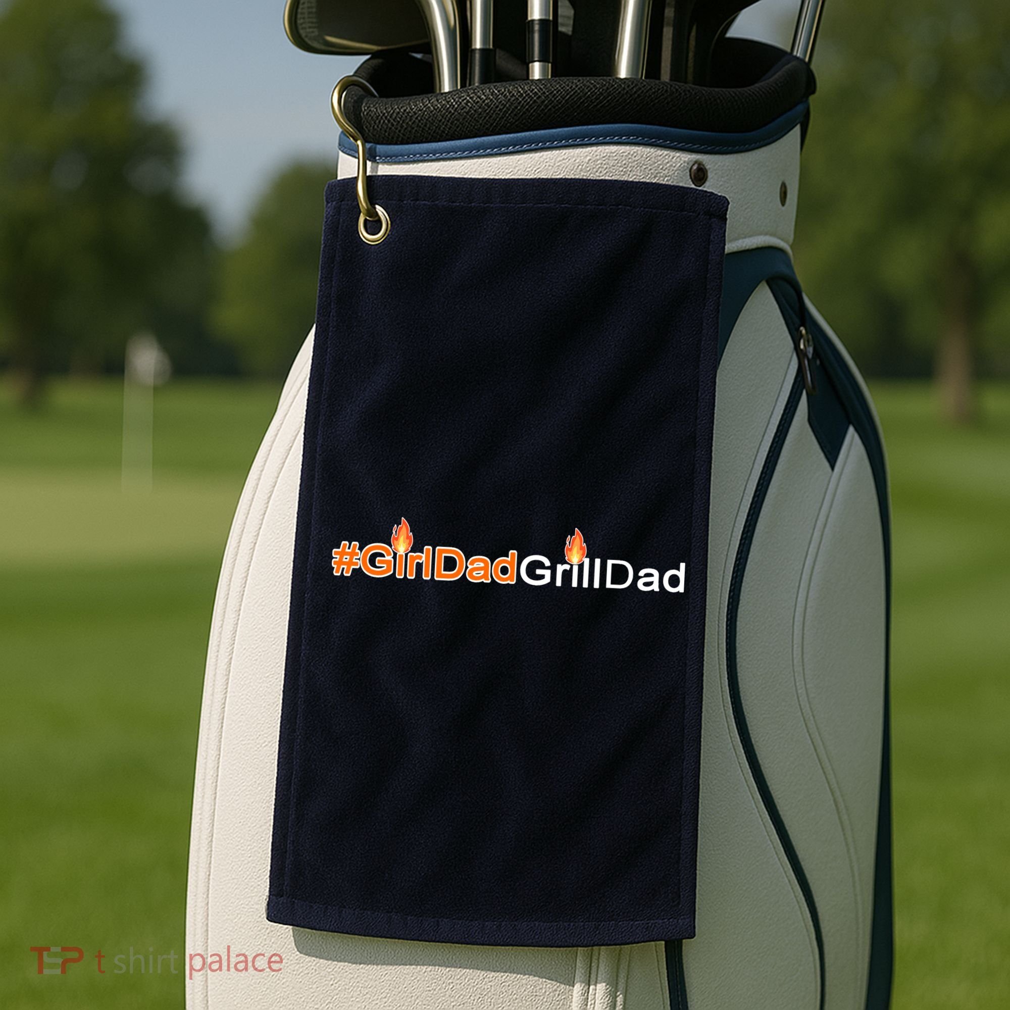 Girl Dad Grill Dad Golf Towel