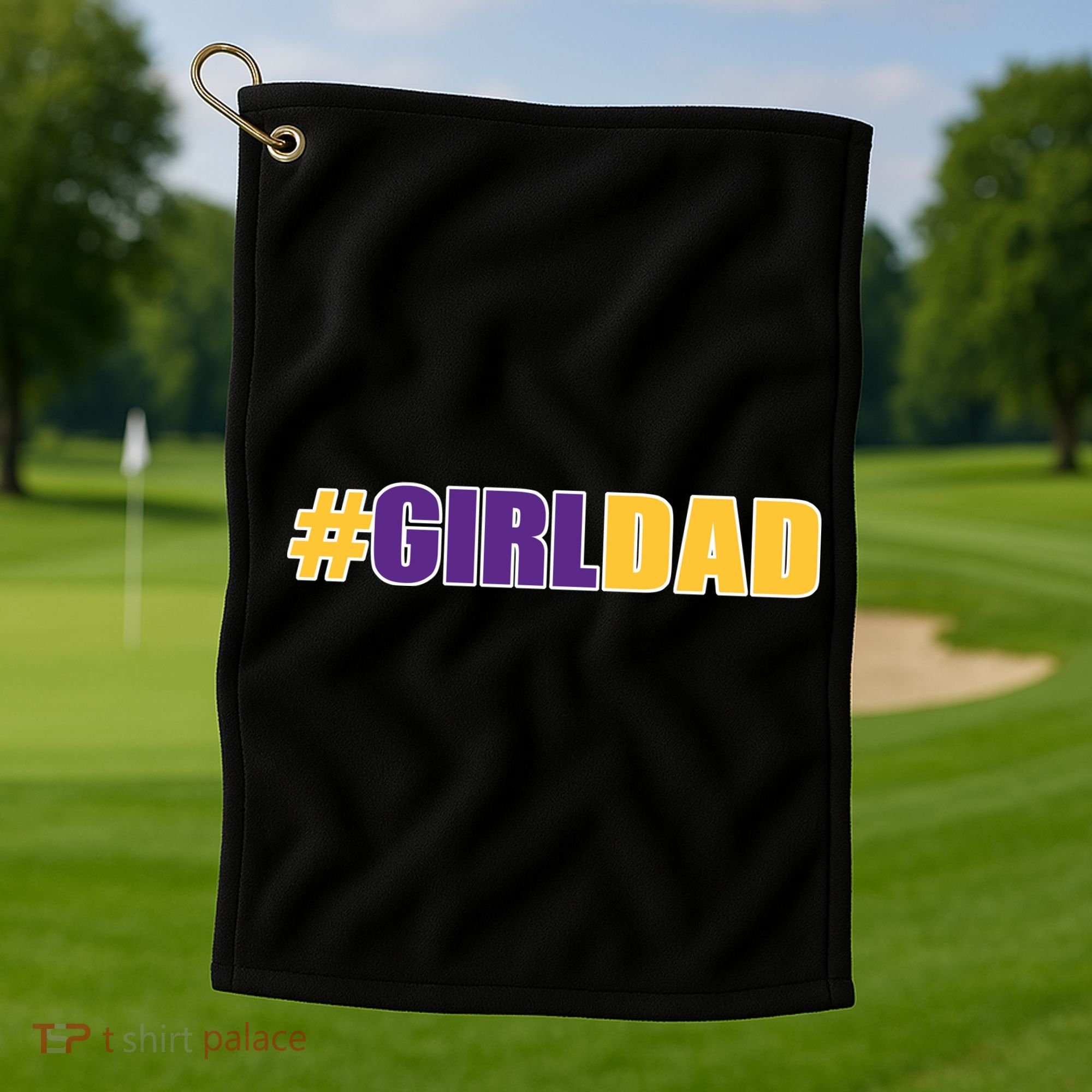 Girl Dad Tribute Memorial Golf Towel