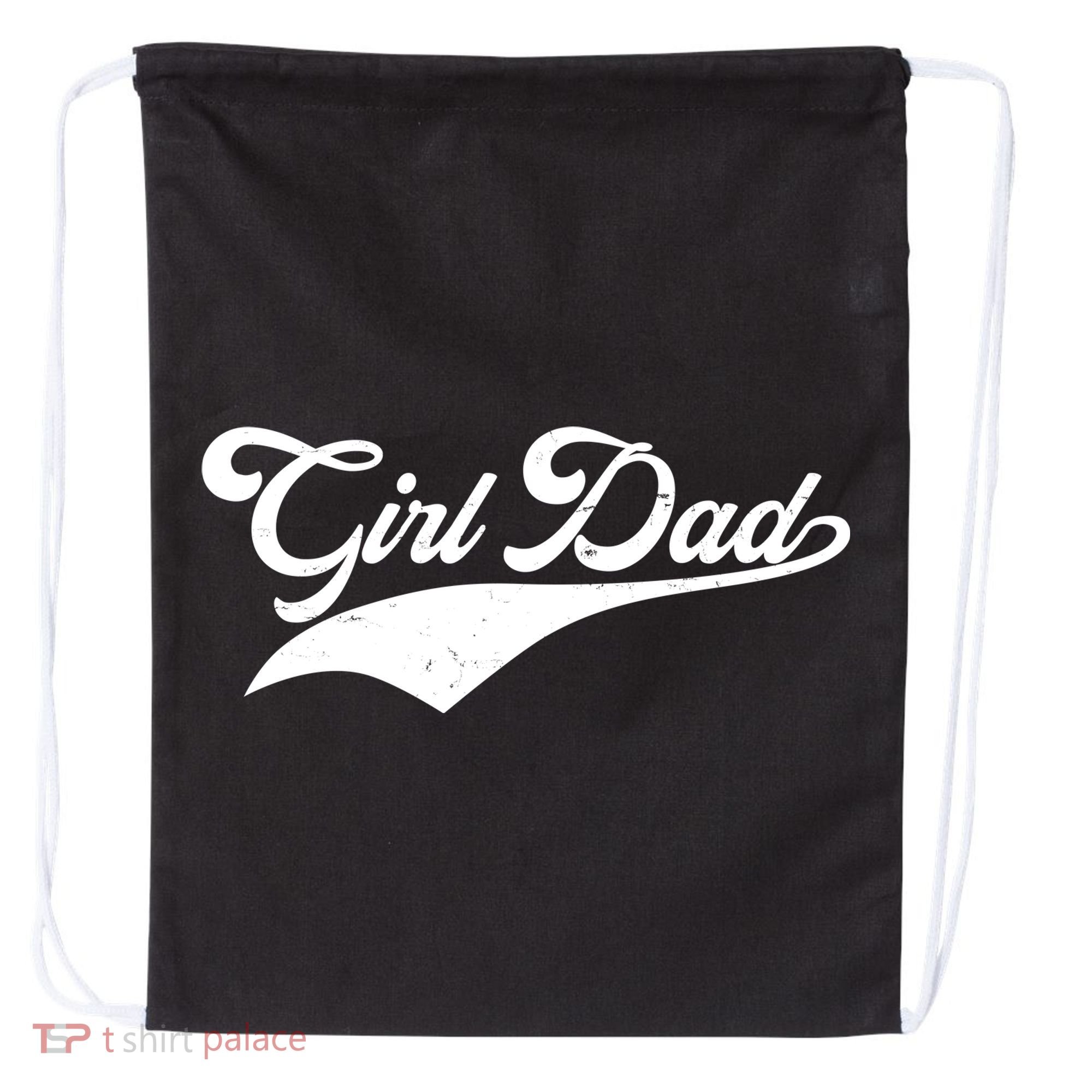 Girl Dad Tribute Drawstring Bag