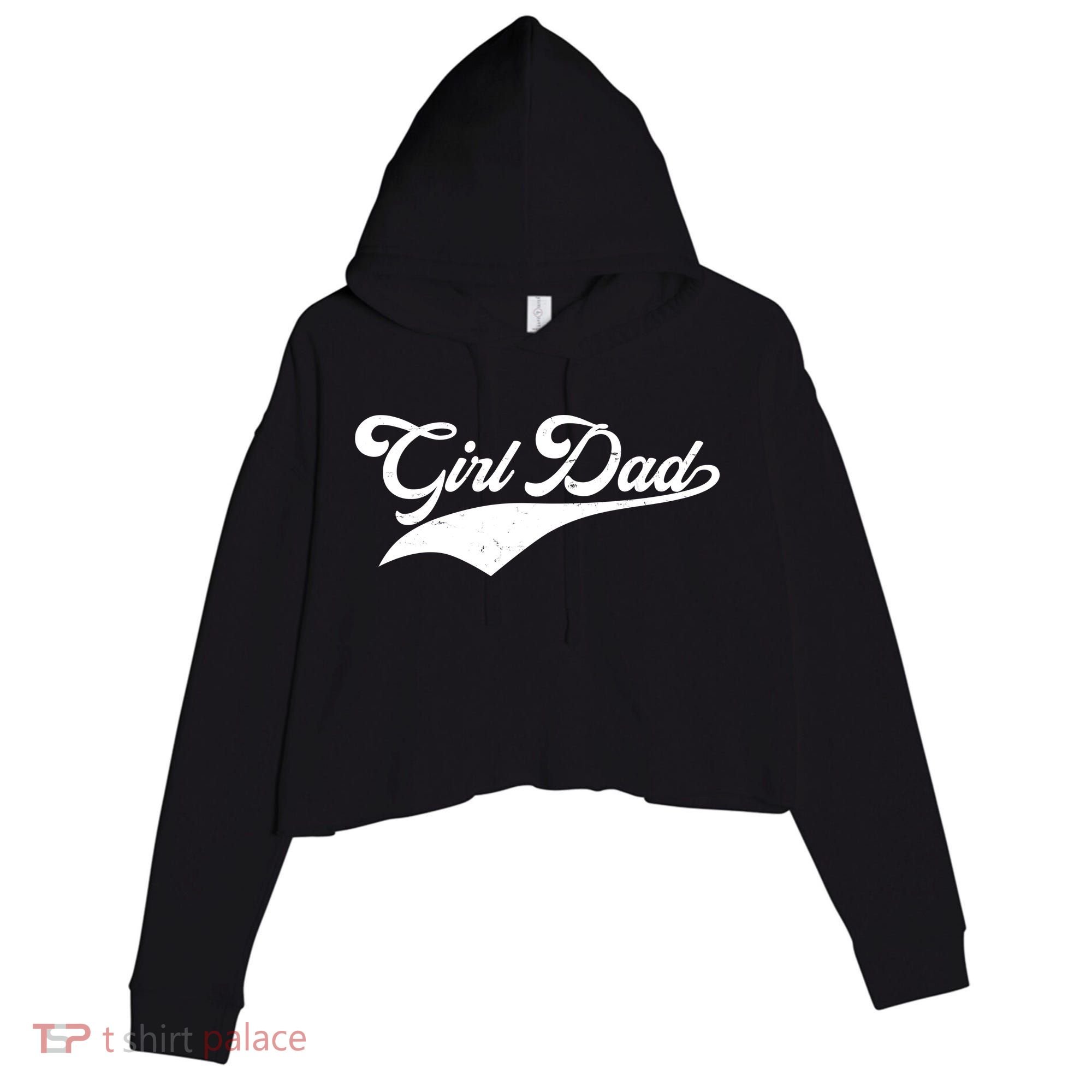 Girl Dad Tribute Crop Fleece Hoodie