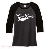 Girl Dad Tribute Women's Tri-Blend 3/4-Sleeve Raglan Shirt thumb 0