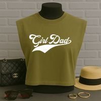 Girl Dad Tribute Garment-Dyed Women's Muscle Tee thumb 3